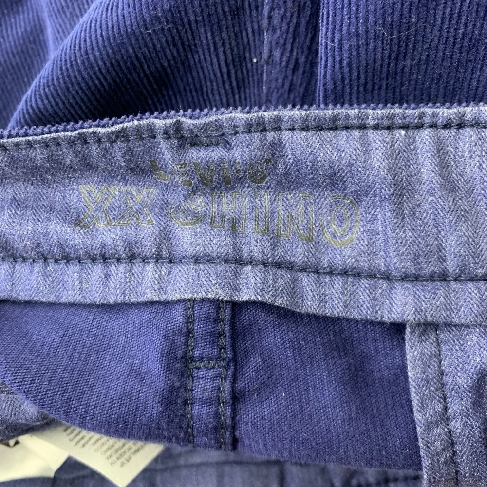 Levi's Men Size 36 x 32 Pants XX Chinos Blue Corduroy Standard Taper Fit Stretch